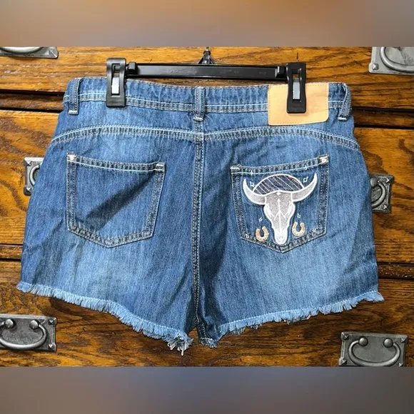 NWT! Urban Outfitters Daisy Street Steer Distressed Raw Hem Jean Shorts