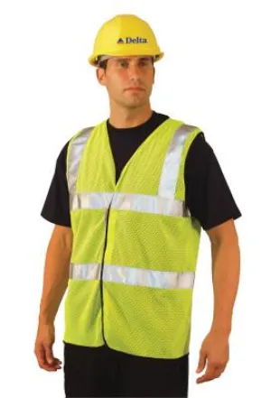 OccuNomix Class 2 Mesh Vests with 3M Scotchlite Reflective Tape, 2X-Large, Hi-Viz Yellow, LUX-SSCOOLG-Y2X