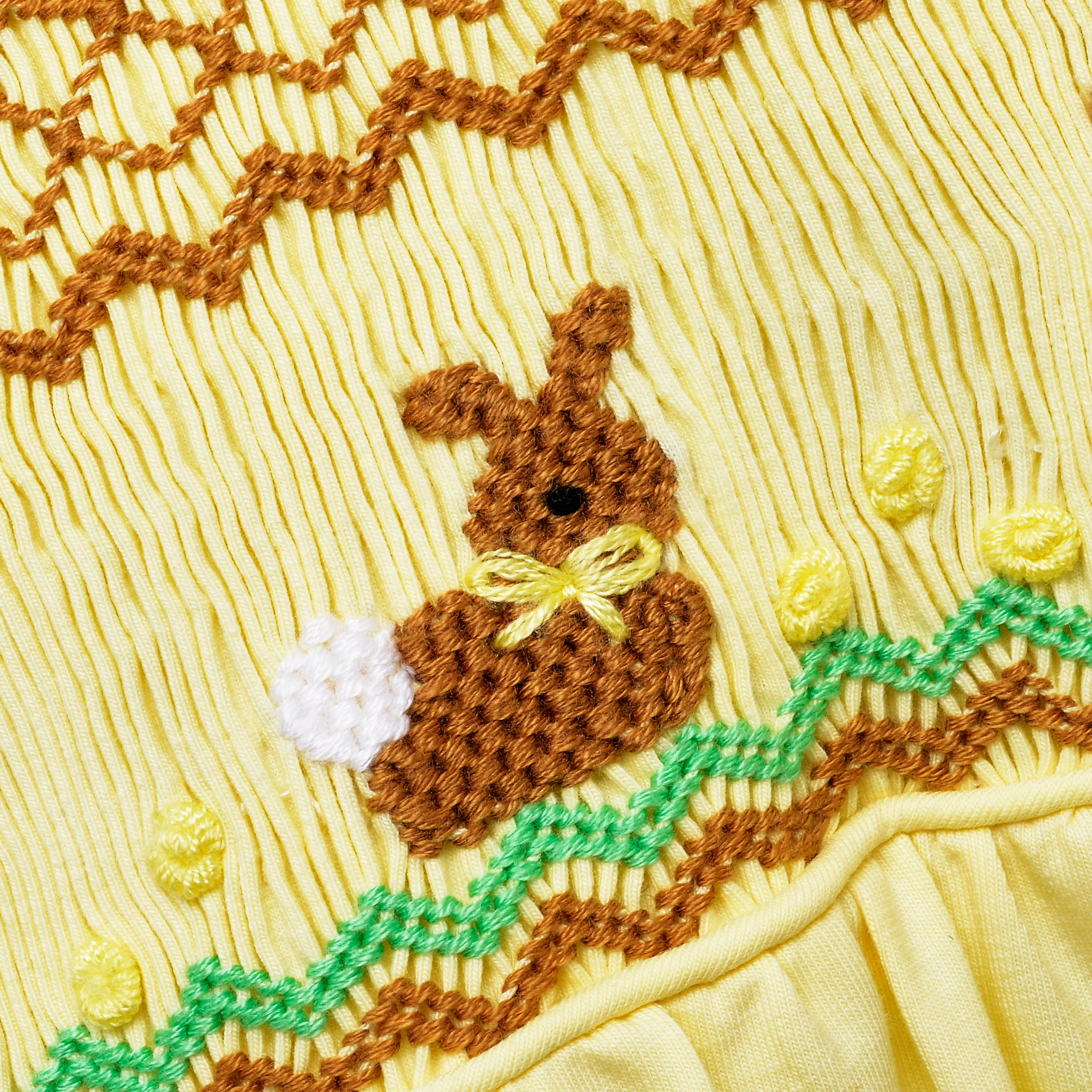 Ocean Baby Boys Smocked Bunny Sleepsuit & Bib Set (NB-18M)