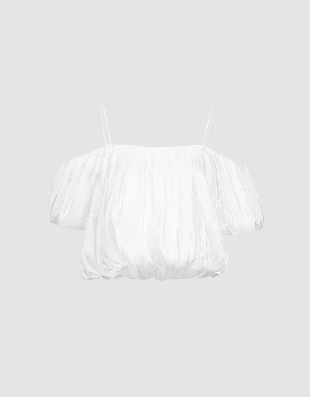 Off-Shoulder Chiffon Cami Top
