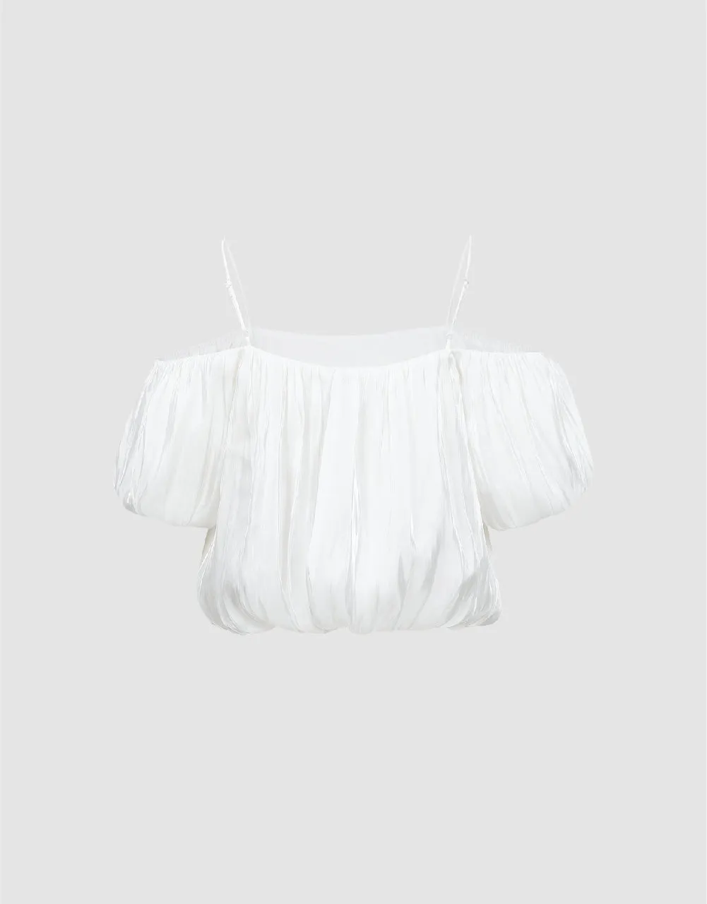 Off-Shoulder Chiffon Cami Top