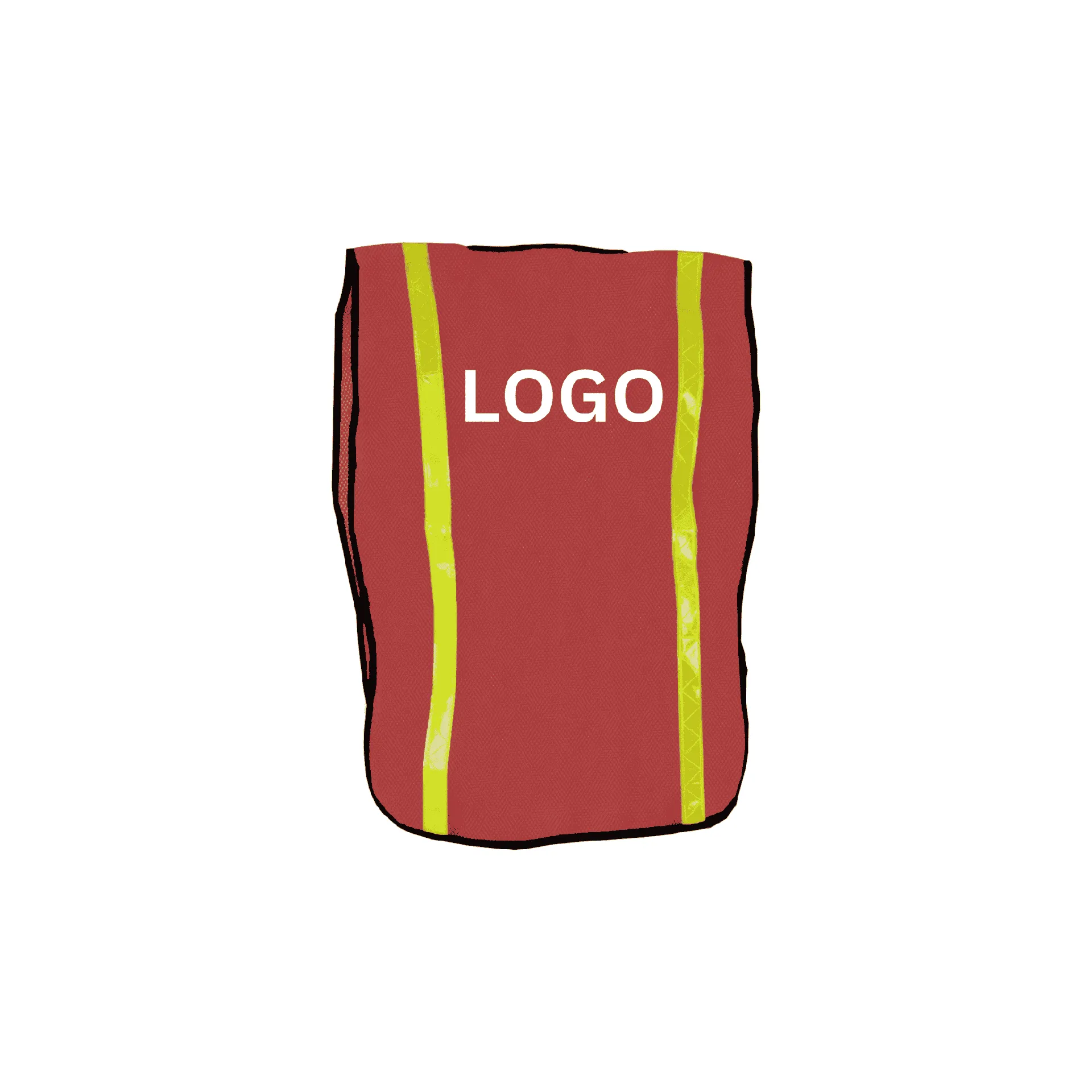 One Size Fits All Economy Safety Vest 1" Lime Tape (3 Colors)