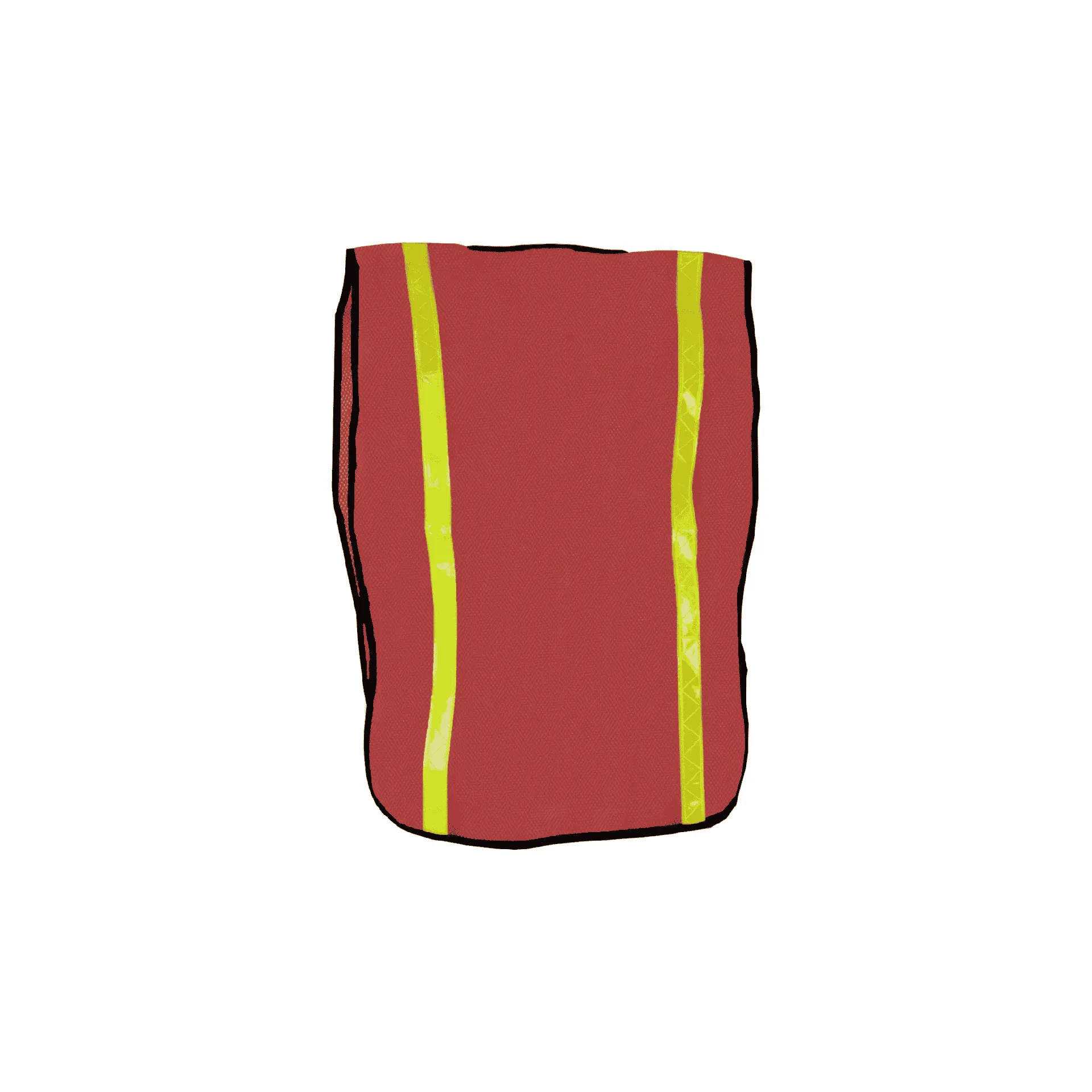 One Size Fits All Economy Safety Vest 1" Lime Tape (3 Colors)
