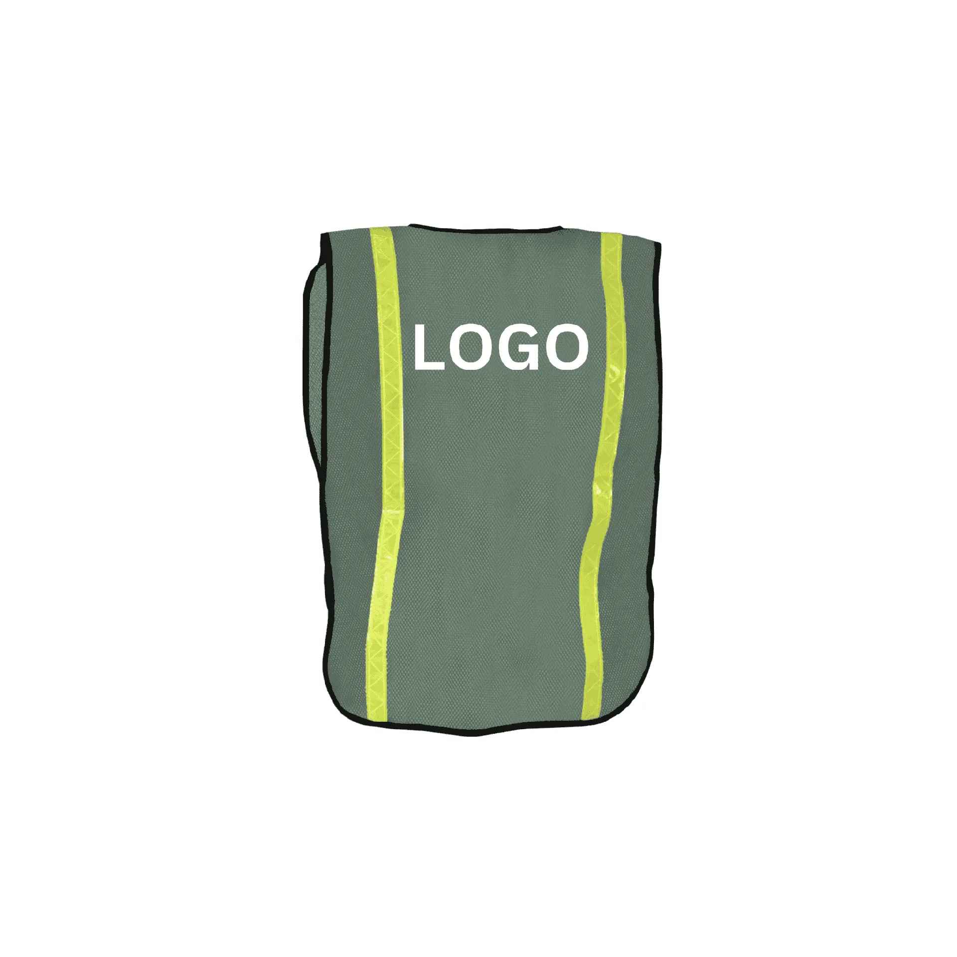 One Size Fits All Economy Safety Vest 1" Lime Tape (3 Colors)