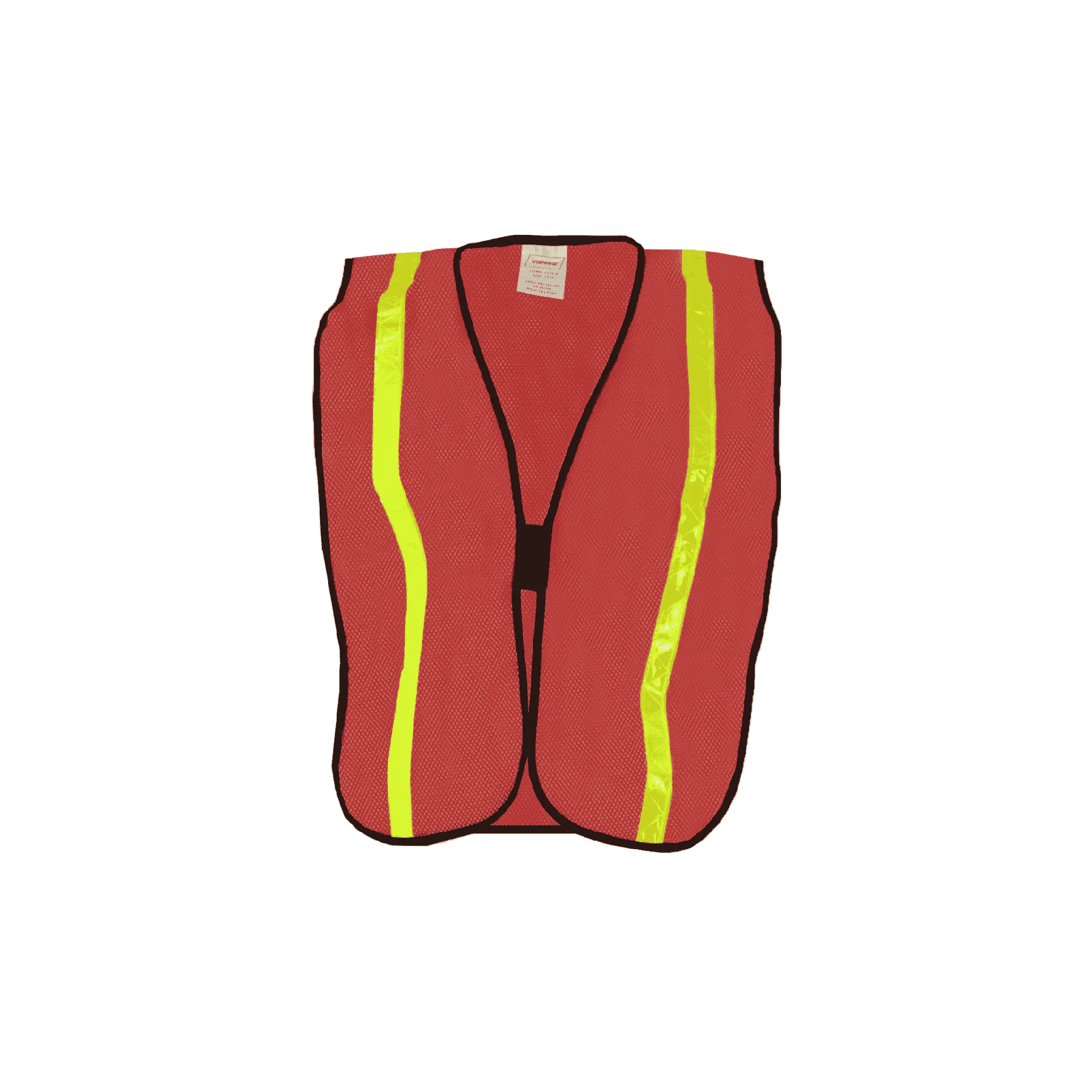 One Size Fits All Economy Safety Vest 1" Lime Tape (3 Colors)