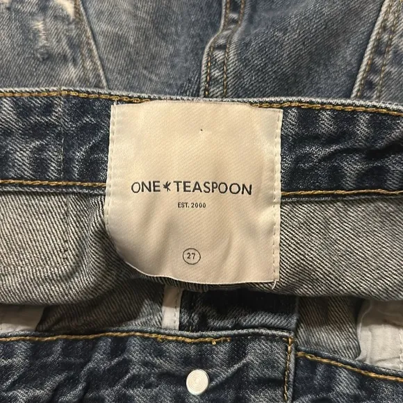 One Teaspoon Bandits Jean Denim Shorts Size 27