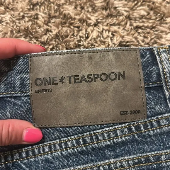 One Teaspoon Bandits Jean Denim Shorts Size 27