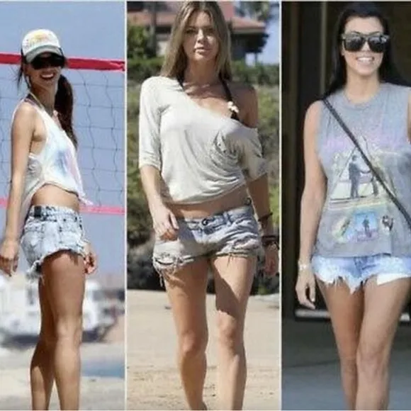 One X One Teaspoon Trash Whores distressed Jean shorts low waist women’s…