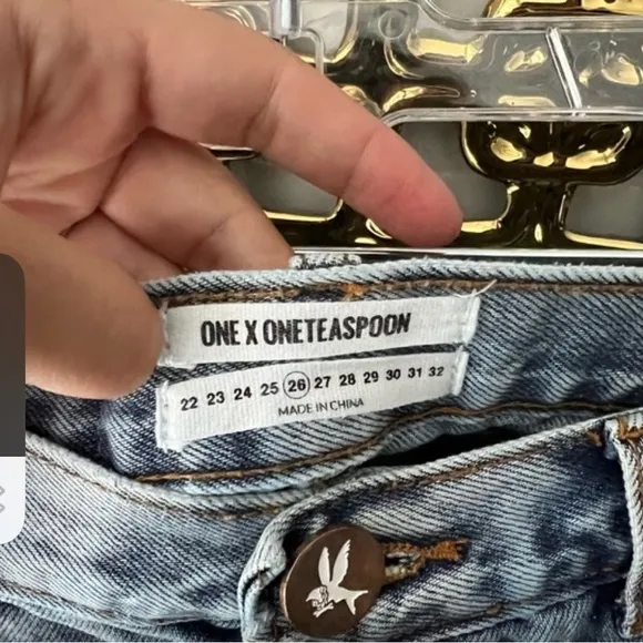 One X One Teaspoon Trash Whores distressed Jean shorts low waist women’s…