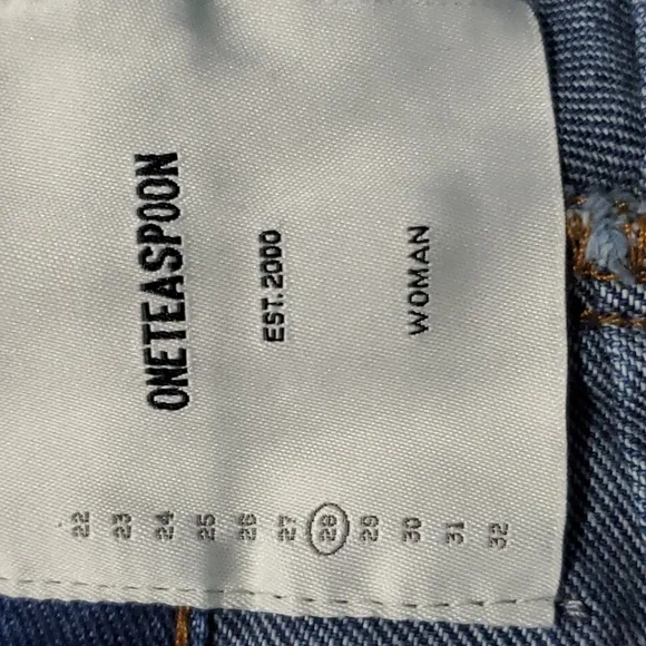 ONETEASPOON Distressed Button Fly Jean Shorts Size 28