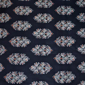 Orange & White Flowers on Navy