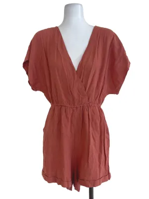 Orange Brick Romper