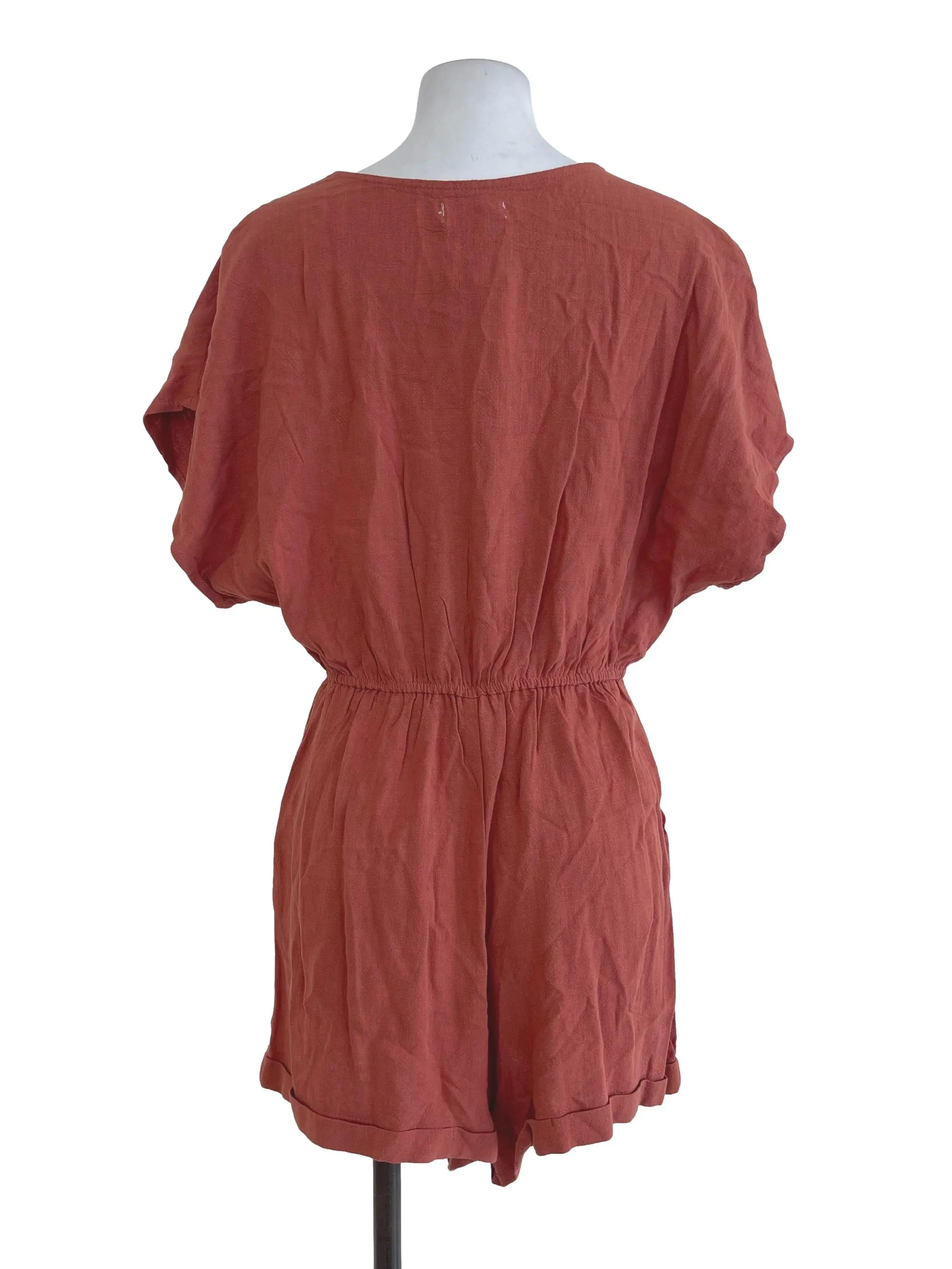 Orange Brick Romper