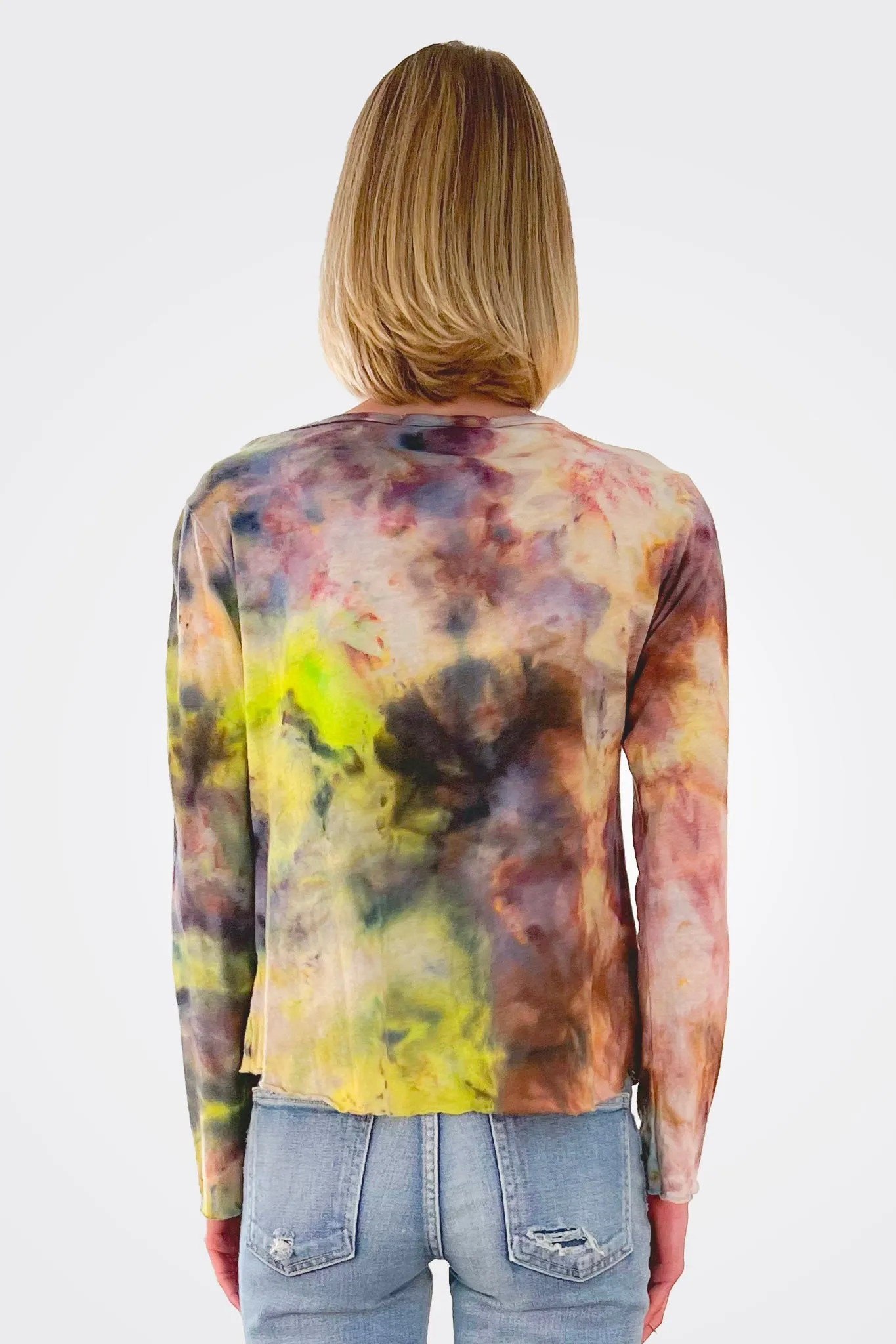 Organic Hemp Cotton Tie Dye Long Sleeve Tee - Lyon
