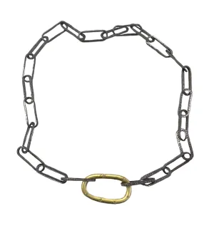 Oval Cut Out Diamond Chain Necklace