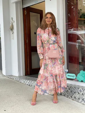Pastel Flora Maxi Dress