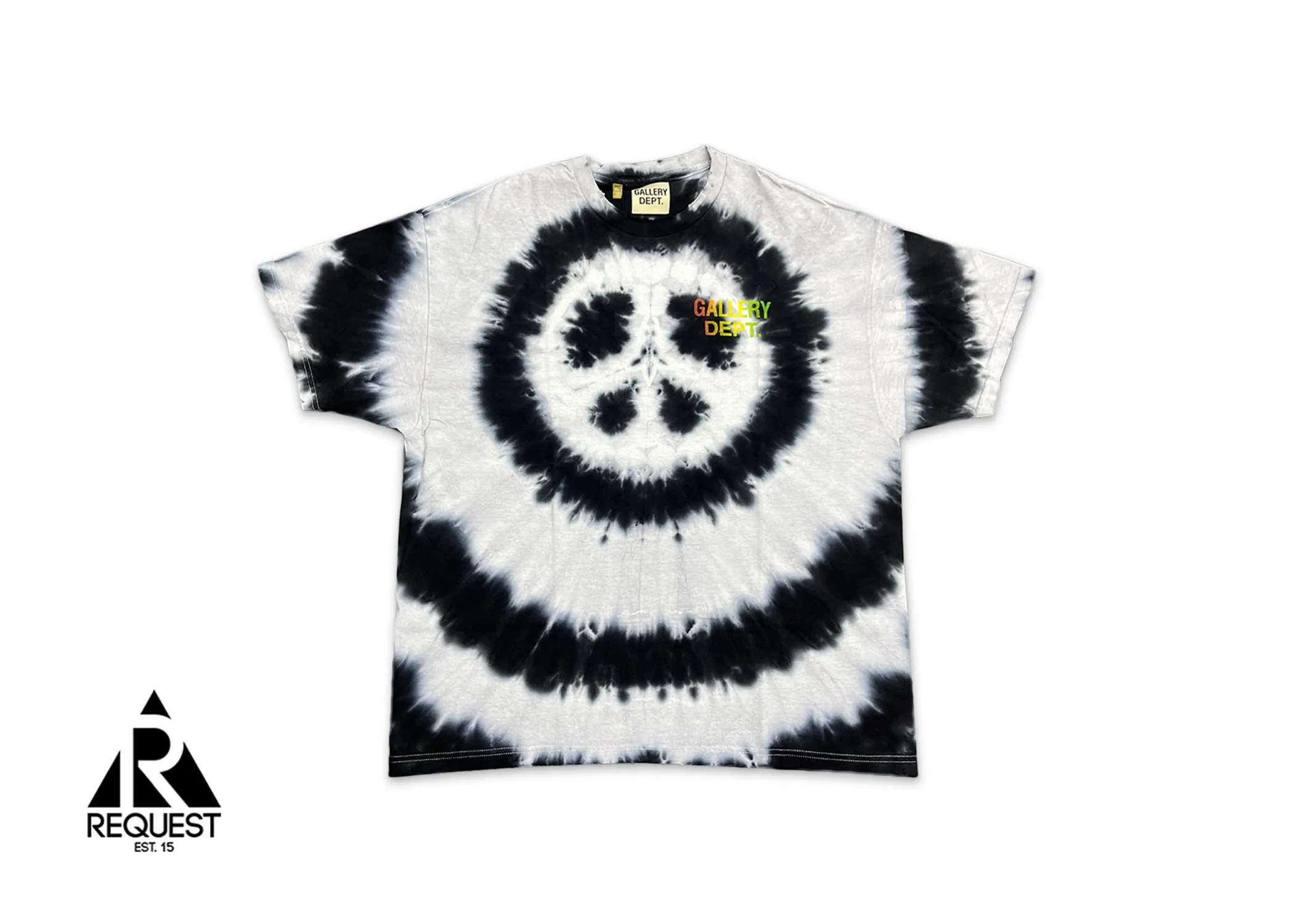 Peace Tee "Tie Dye Black White"