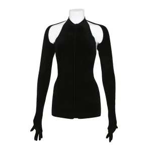 PETER DO VELVET ROMPER WITH GLOVES