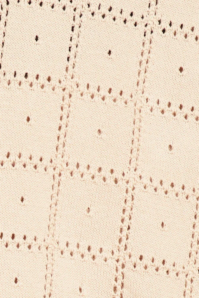 Petra Pointelle Knit Shorts in Shell