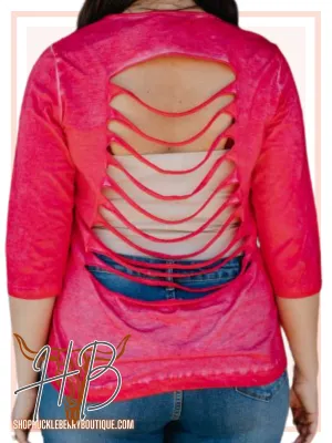 Pink Cut-Out Top