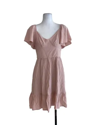 Pink V Neck Romper