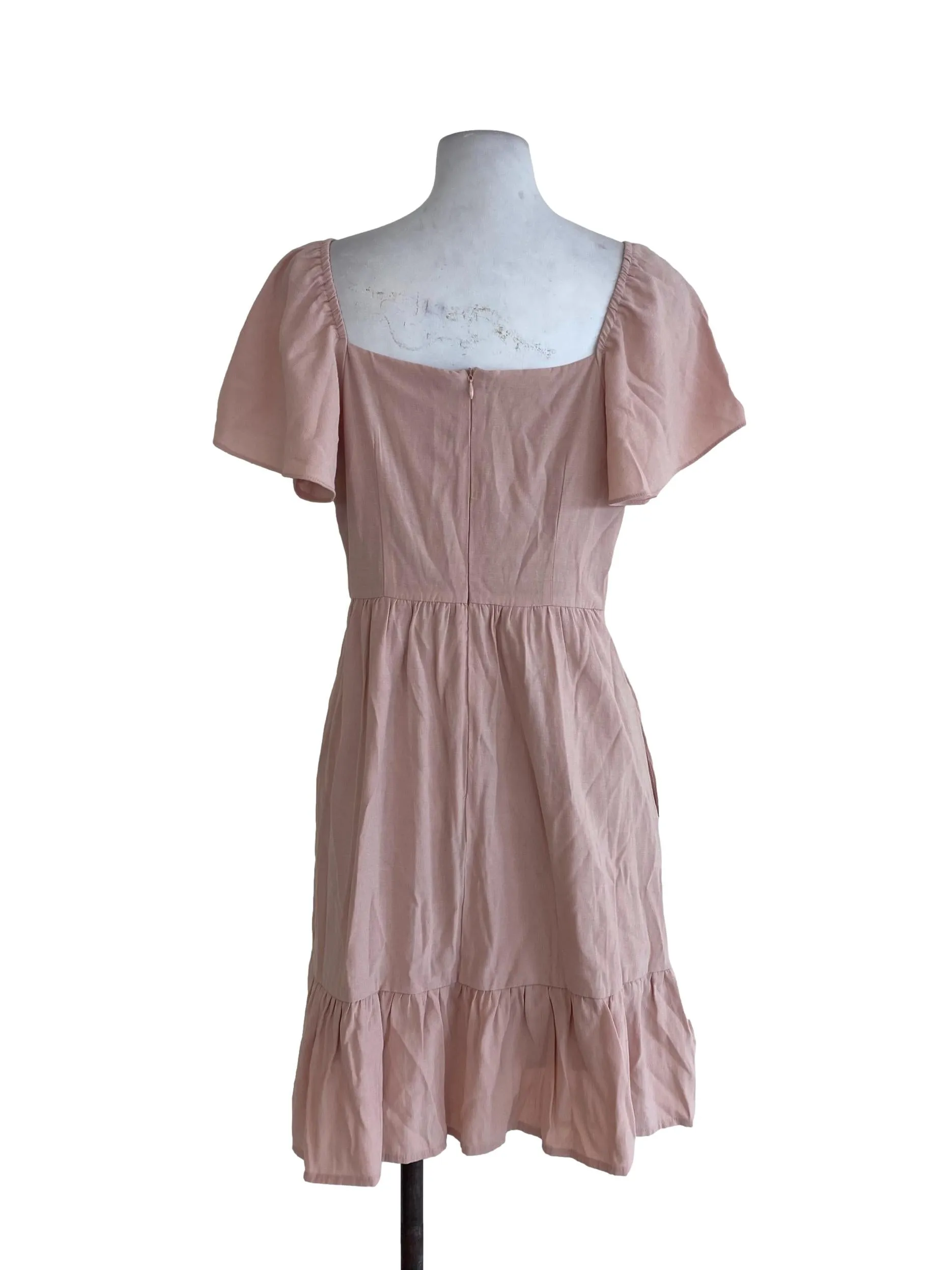 Pink V Neck Romper