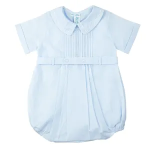 Pintucked Button Belt Creeper - Blue