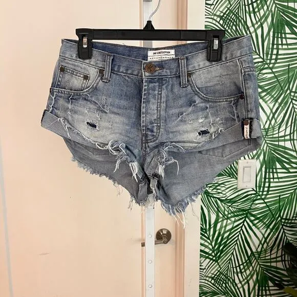 Pistola High Rise Distressed Cutoff Shorts Size 27