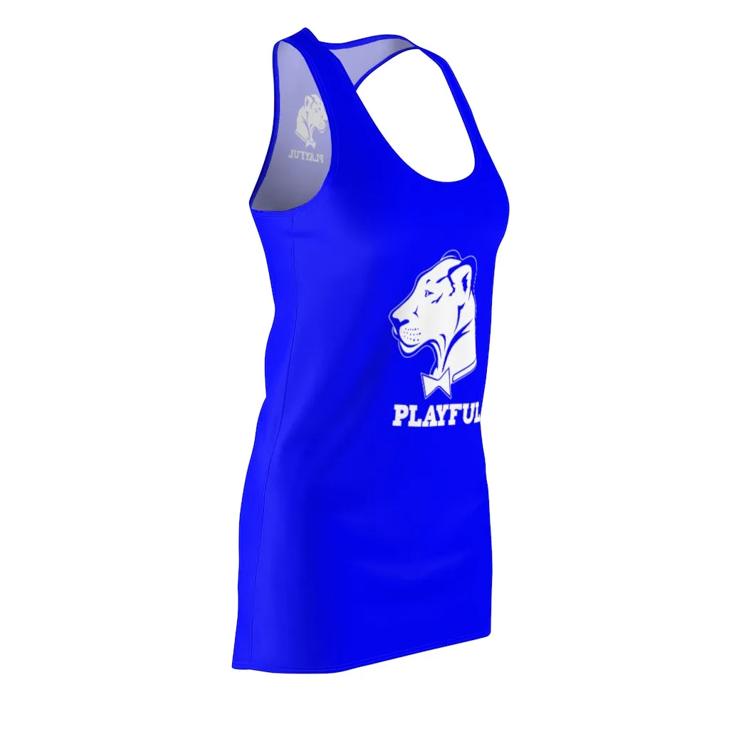 Playful Ladies Blue Racerback Dress