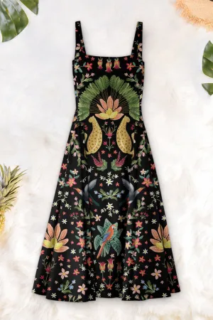 Pleated Midi Dress