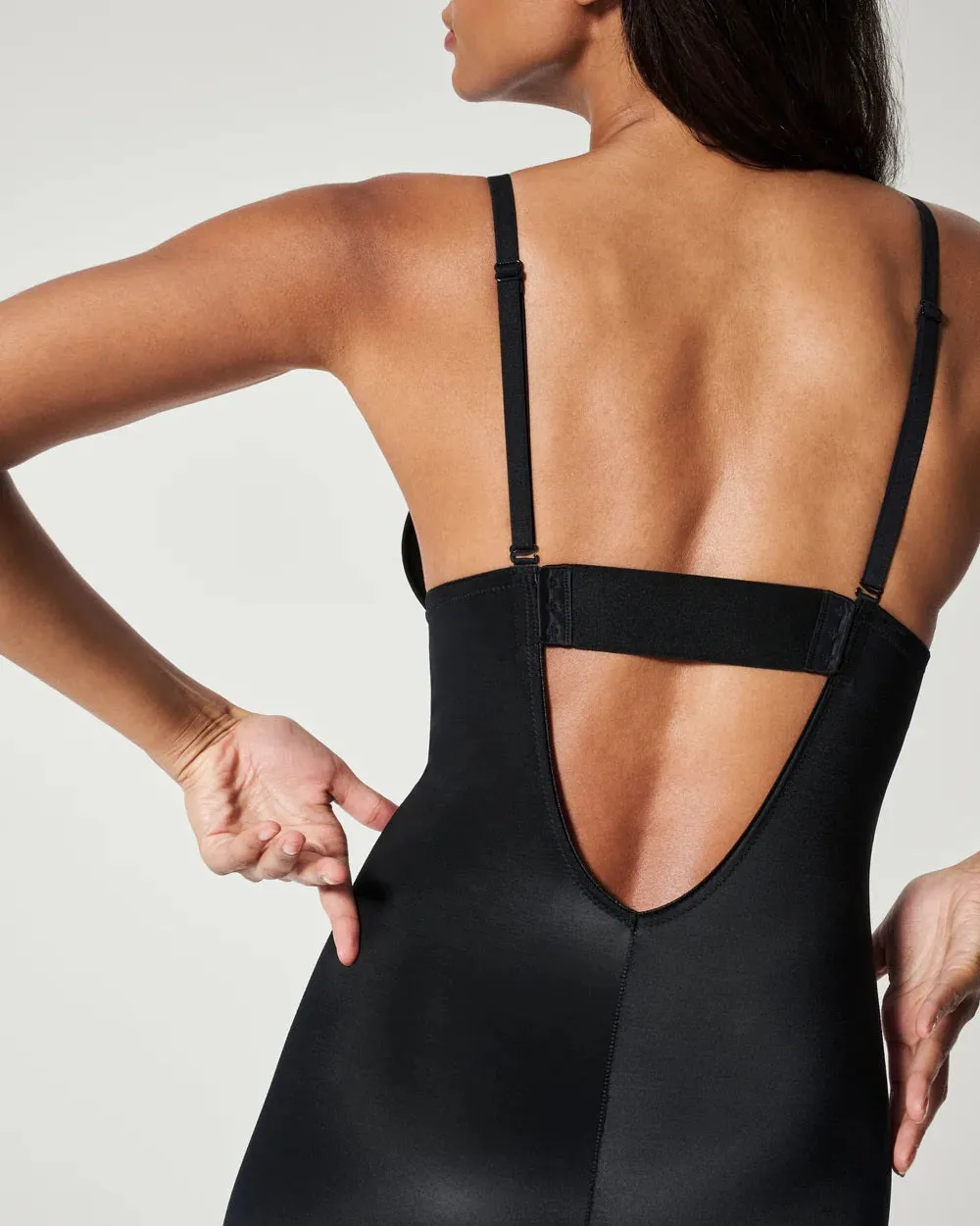 Plunge Low-Back Mid-Thigh Bodysuit