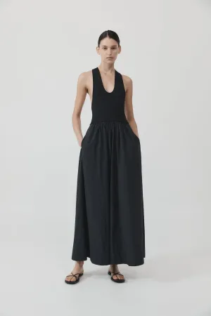 Plunge neck Dress - Black