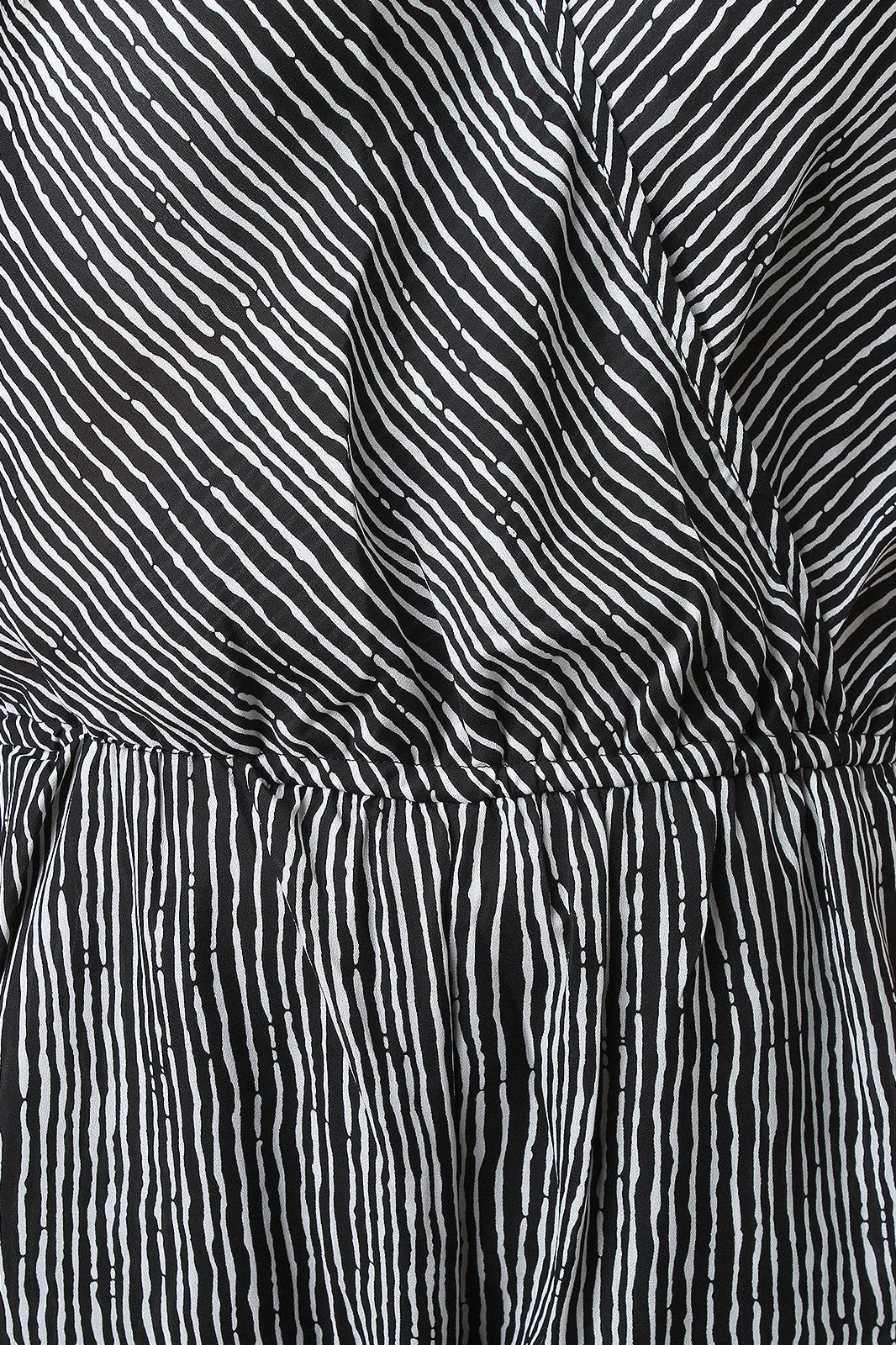 Plus Size Striped Chiffon Surplice Jumpsuit
