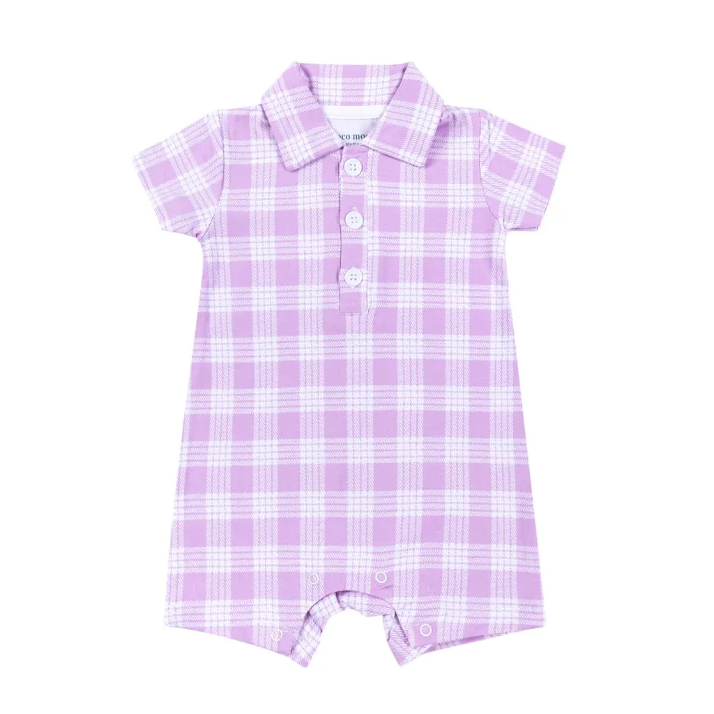 Poni Palaka Polo Bamboo Romper: 0-6M