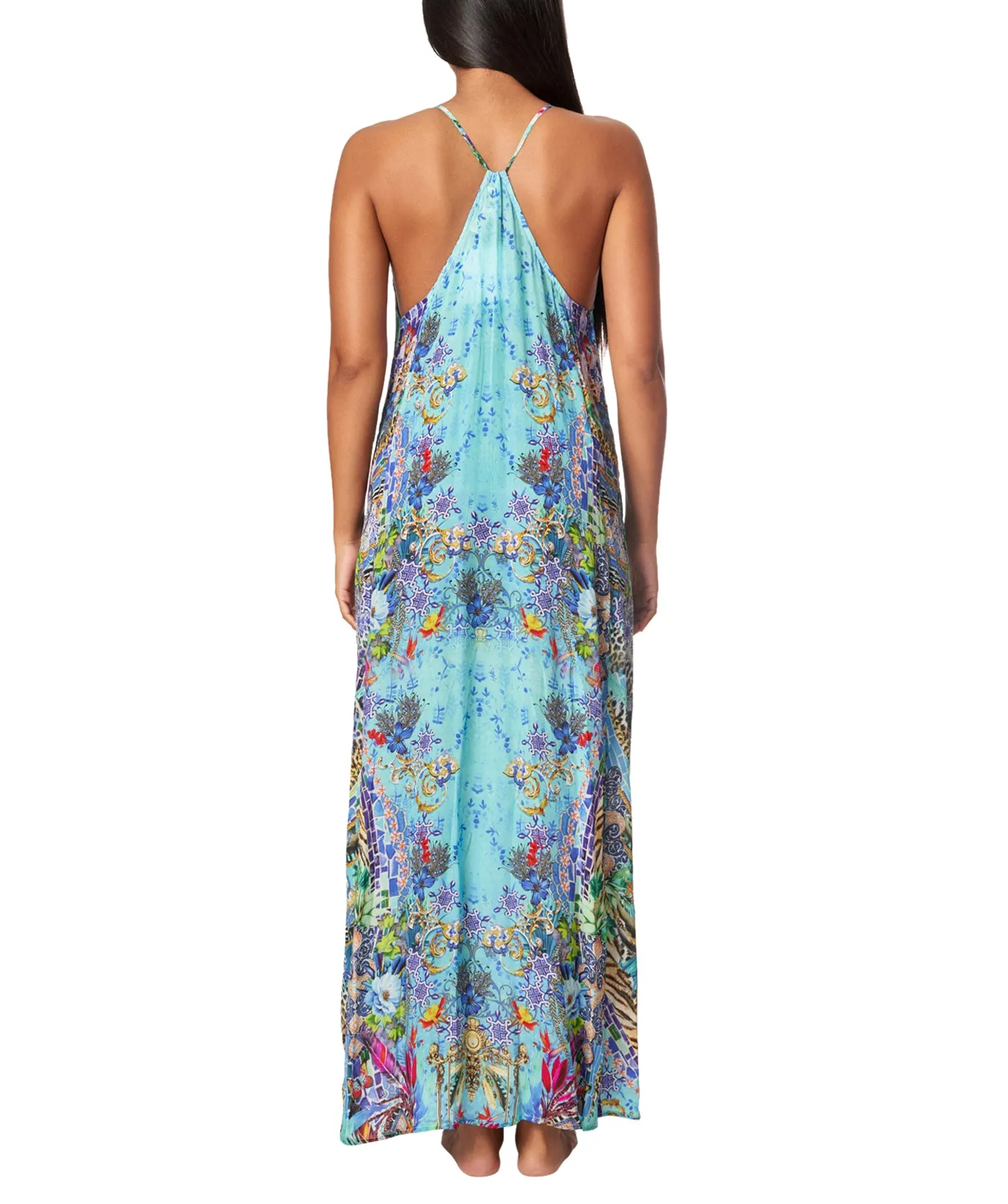 Poppy Garden Racerback Maxi Dress