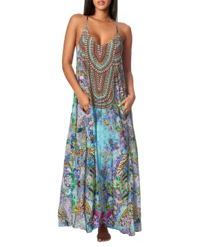 Poppy Garden Racerback Maxi Dress