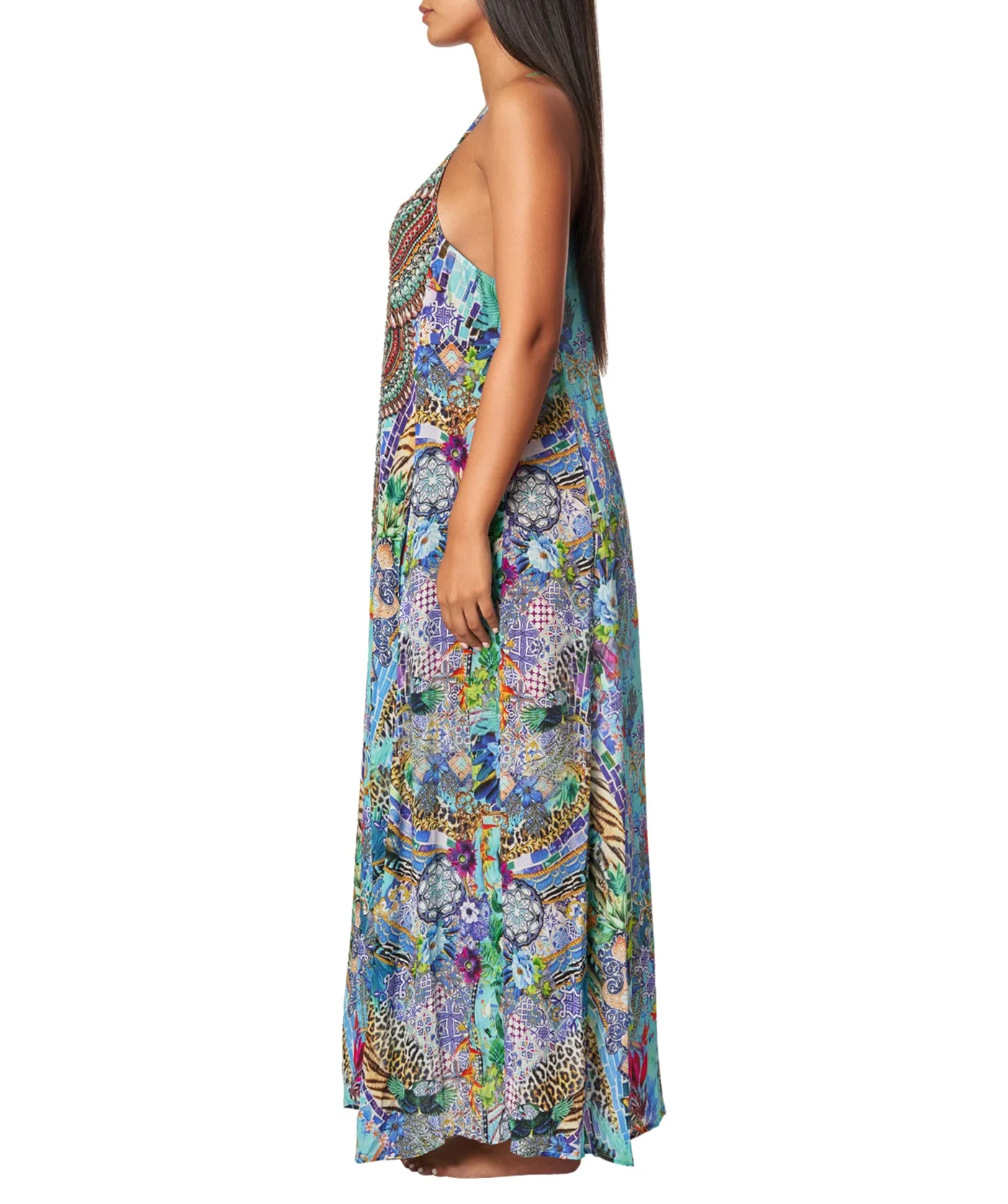 Poppy Garden Racerback Maxi Dress