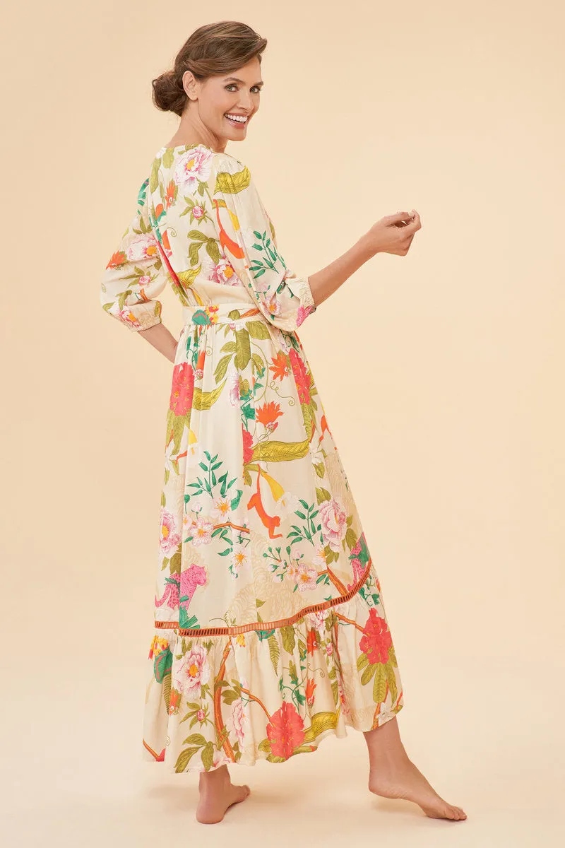 Powder Tropical Flora & Fauna Dress, Coconut