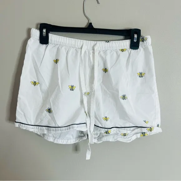Printfresh Size Small Shorts Cotton Pajama Set Embroidered Bumble Bee Set SIB