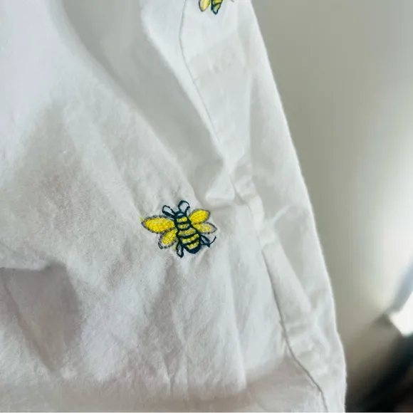 Printfresh Size Small Shorts Cotton Pajama Set Embroidered Bumble Bee Set SIB