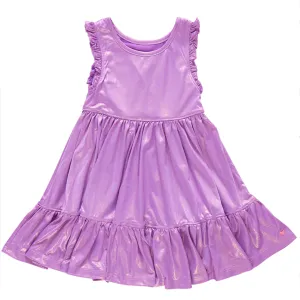 Purple Lame Kelsey Dress
