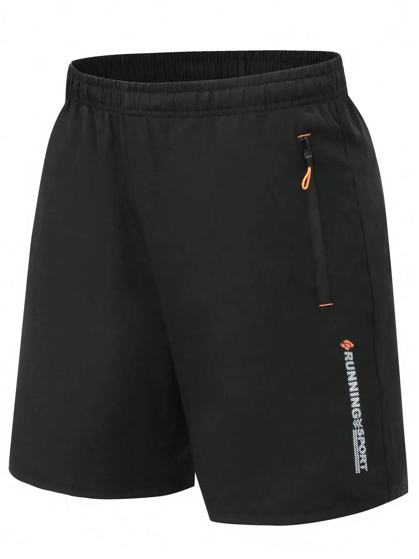 QA Men Letter Graphic Drawstring Waist Shorts