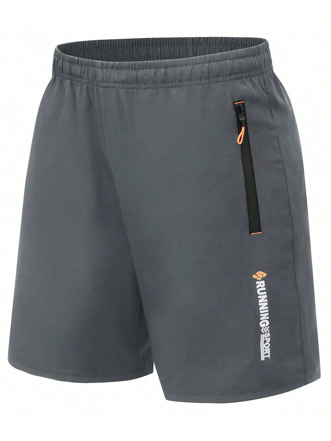 QA Men Letter Graphic Drawstring Waist Shorts