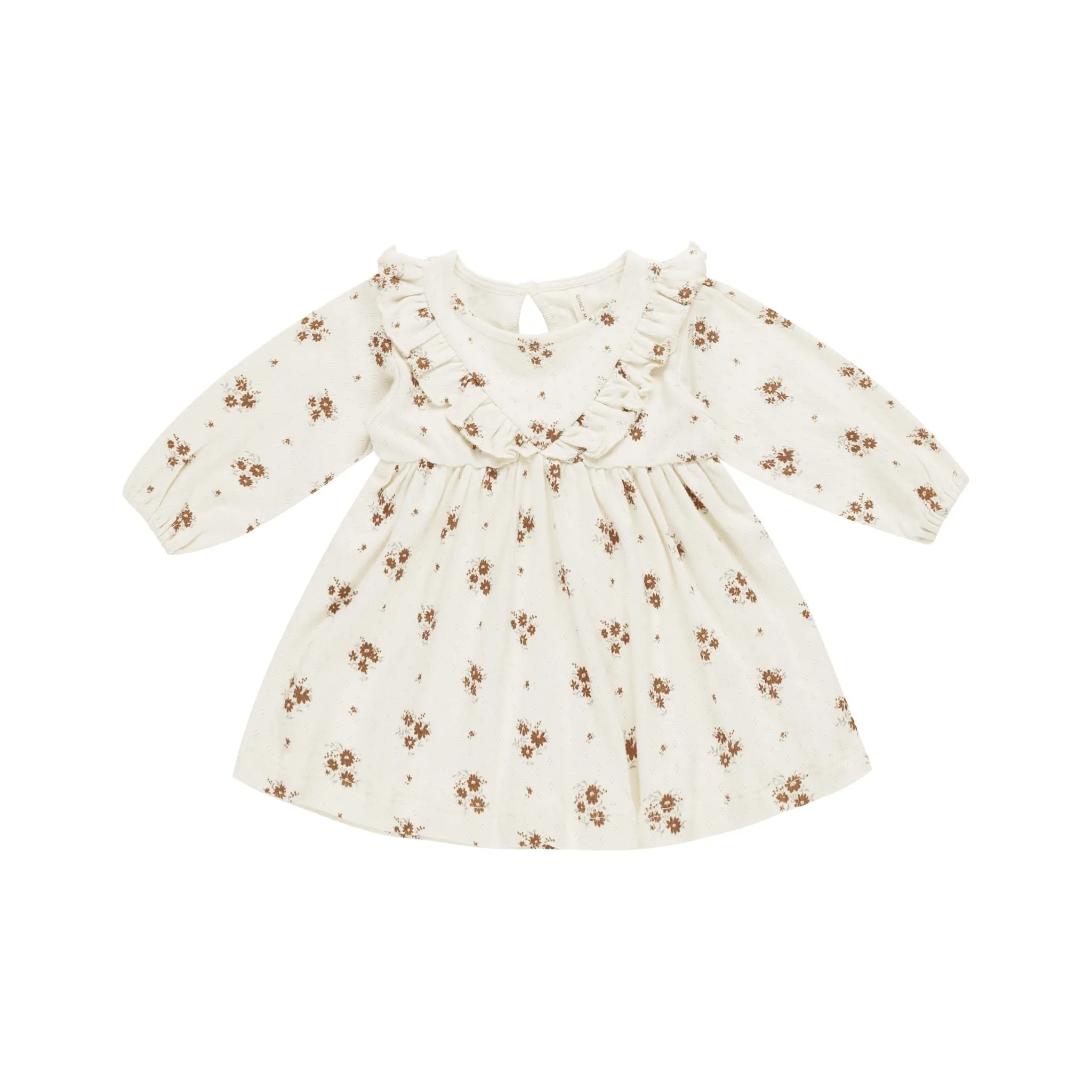 Quincy Mae Long Sleeve Ruffle V Dress - Autumn Flora