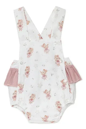 "Abigail" Dusky Pink Ballerina Mouse Romper