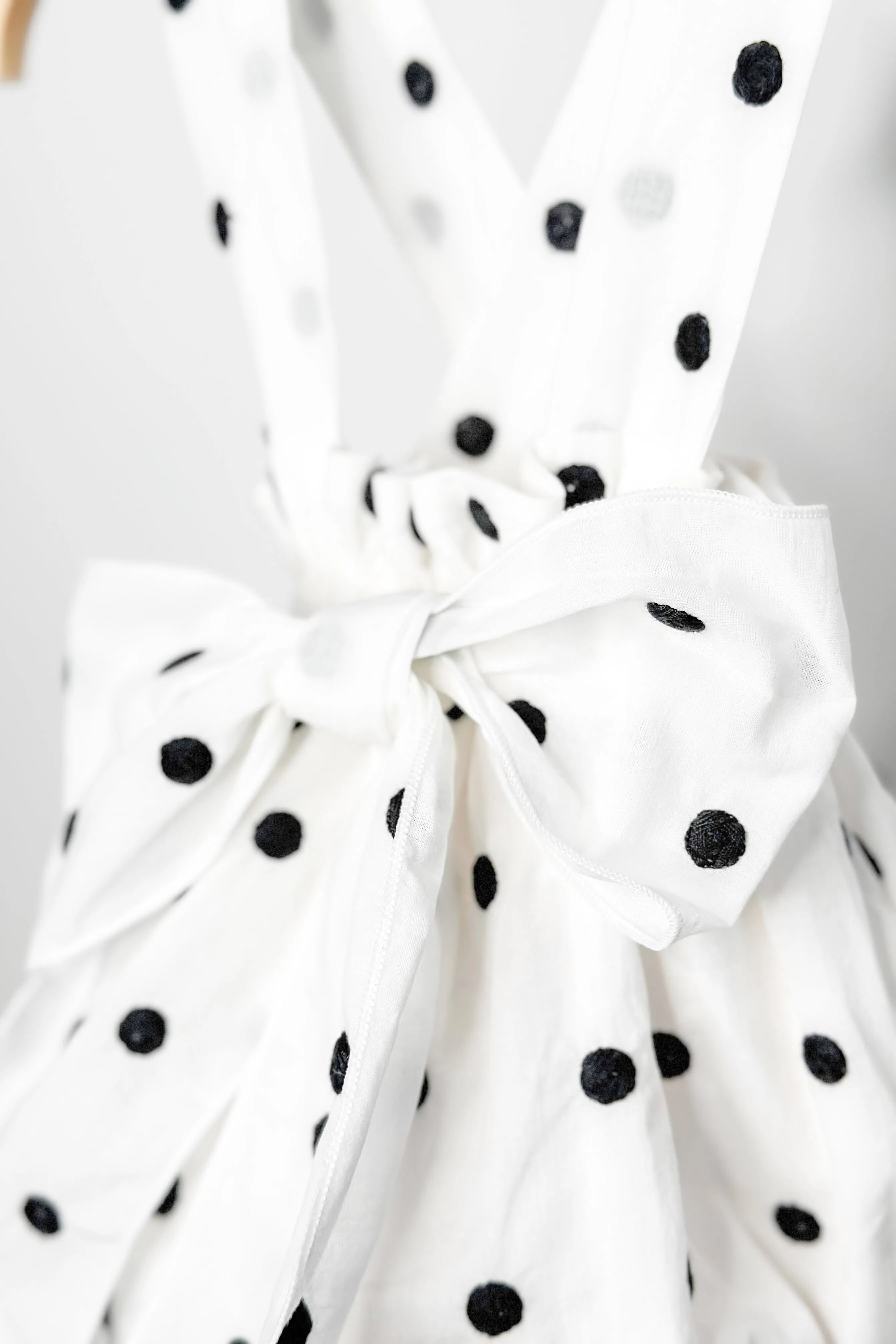 "Adina" White & Black Polka Dot Shortie