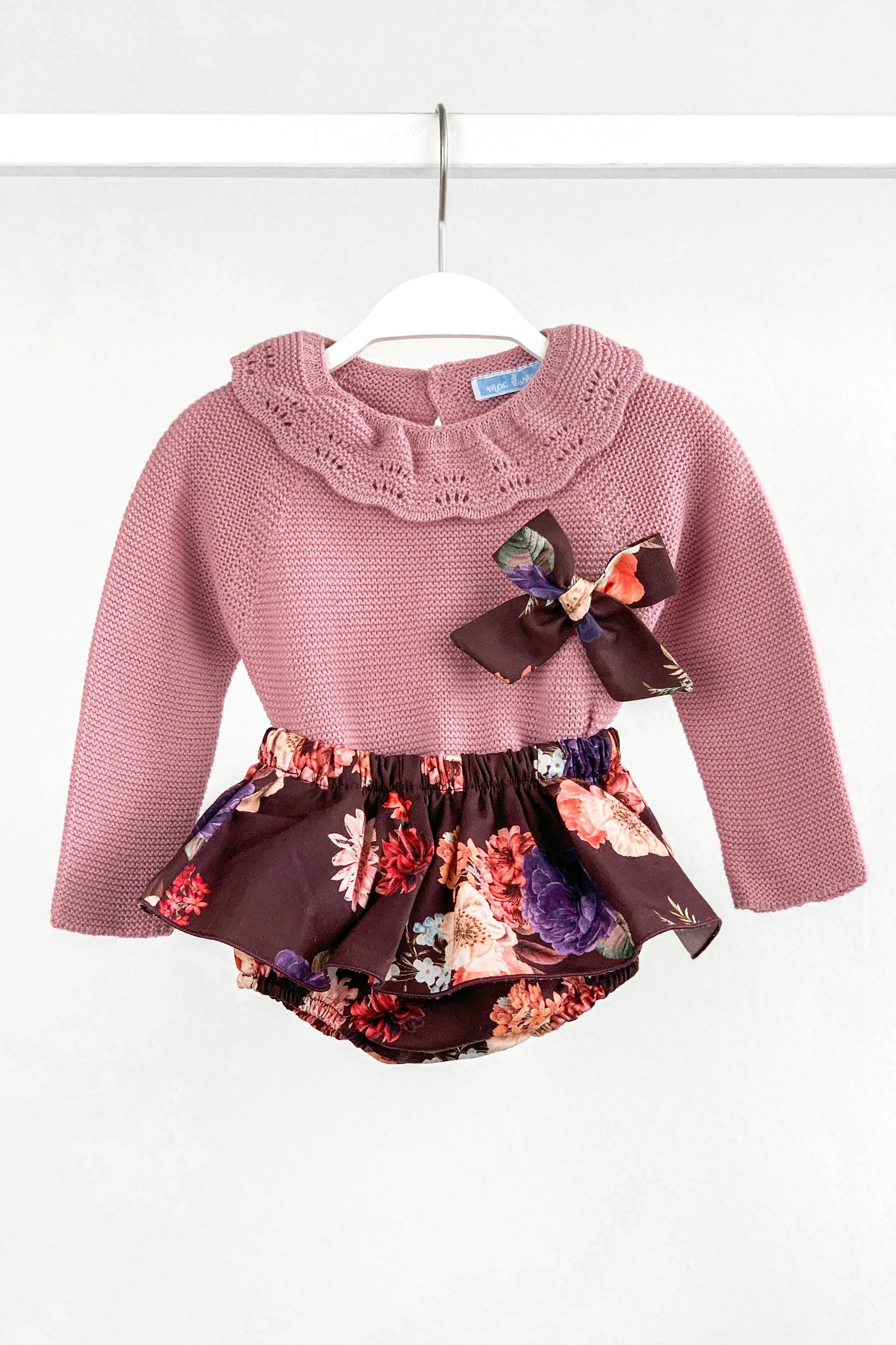 "Darcie" Blouse & Floral Tutu Dungaree Romper