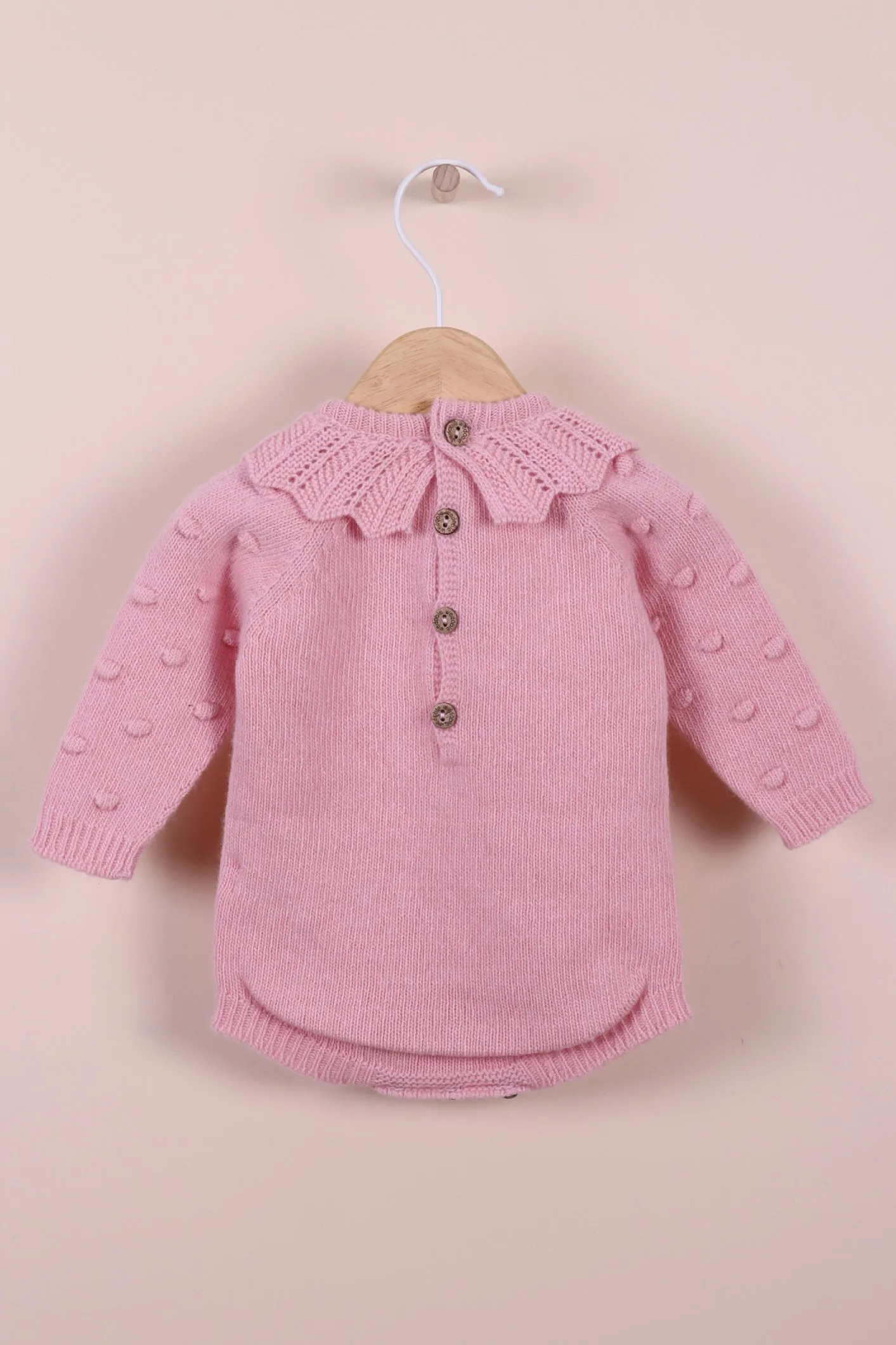"Fia" Cashmere Popcorn Knit Romper