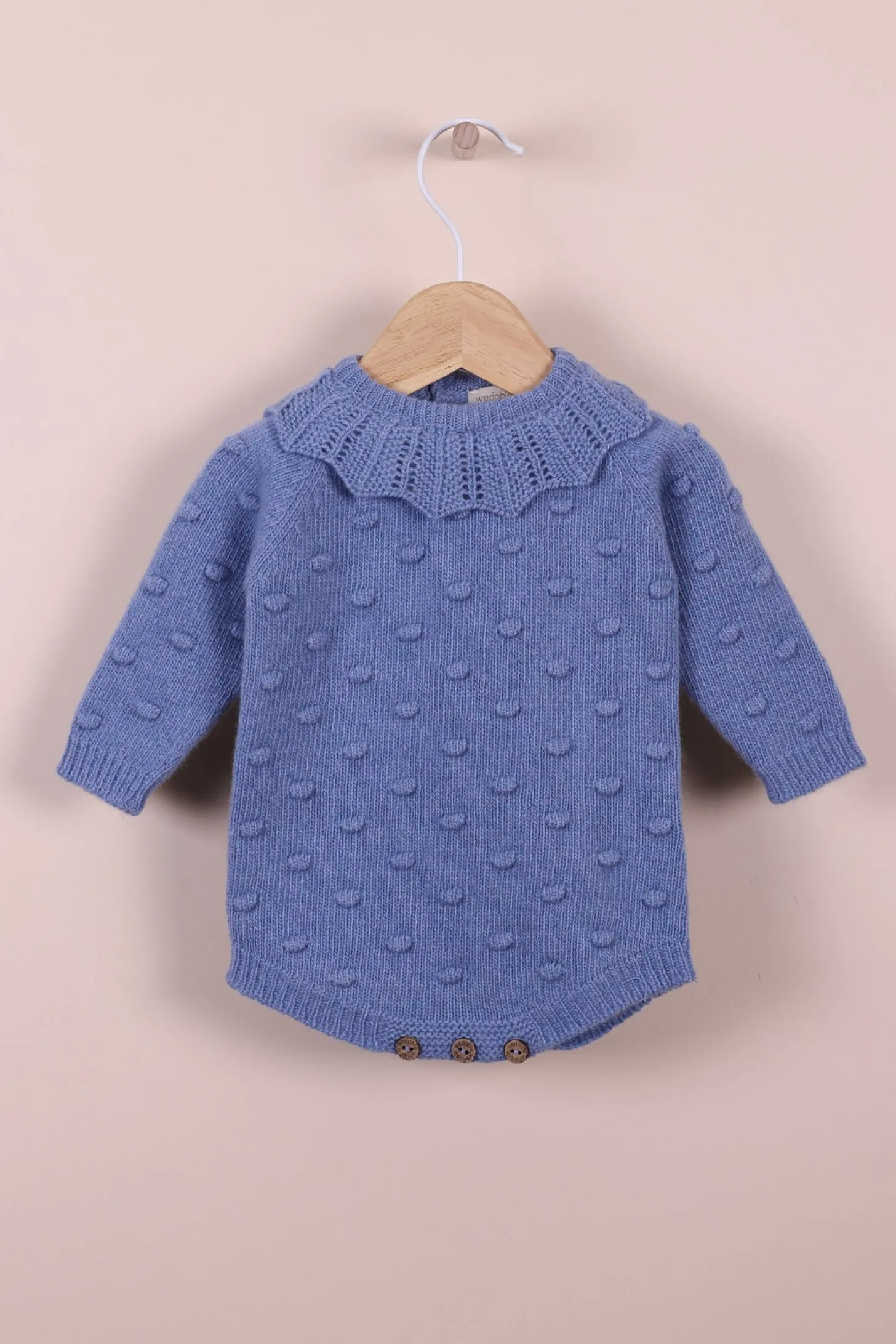 "Fia" Cashmere Popcorn Knit Romper