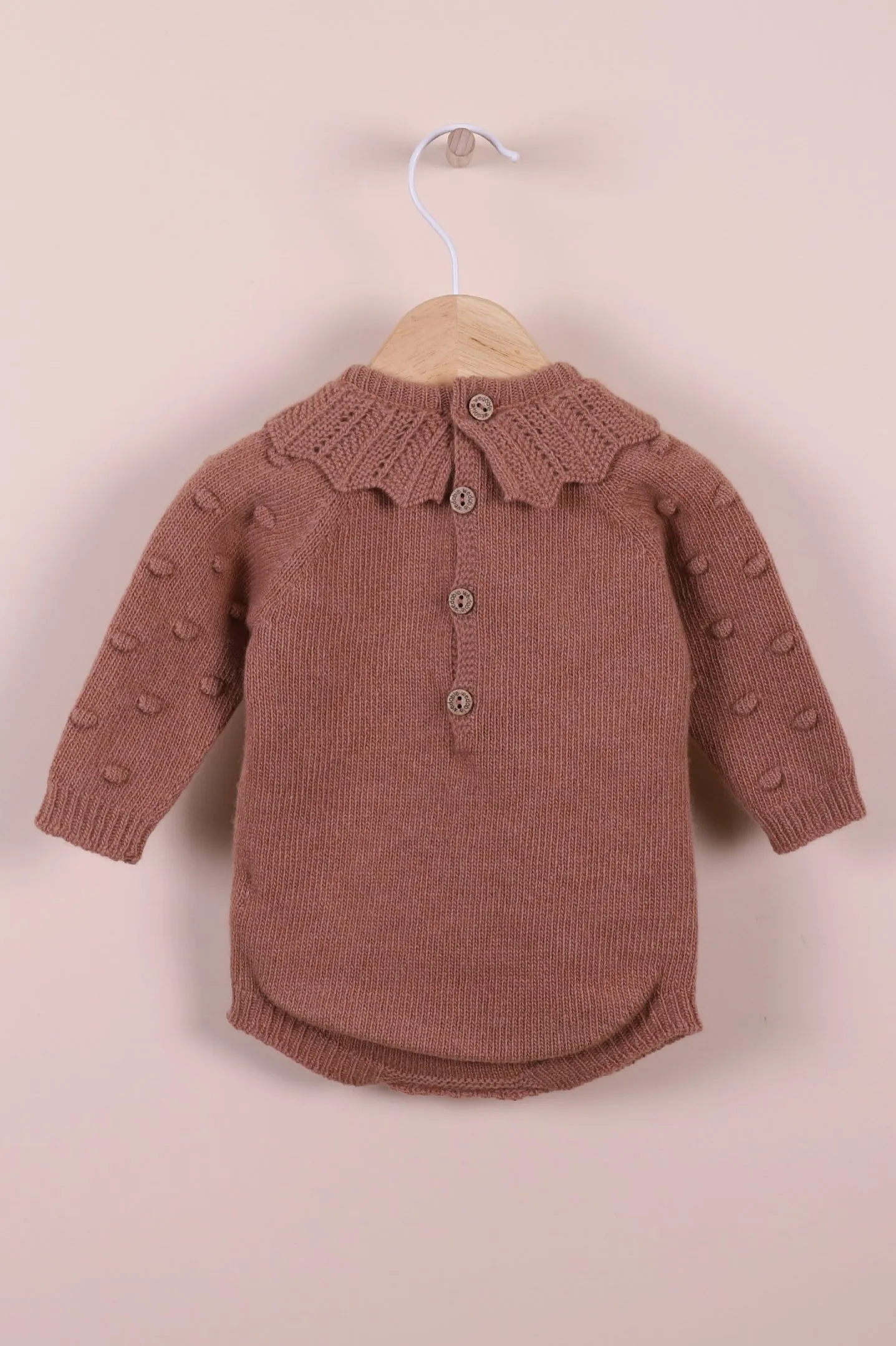 "Fia" Cashmere Popcorn Knit Romper